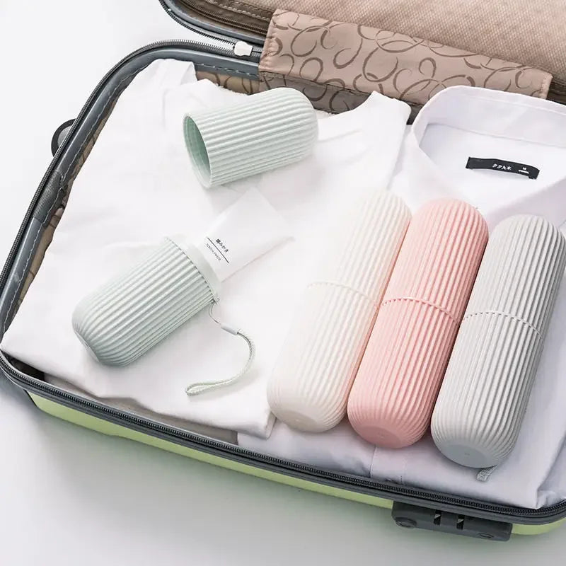 TravelSmilo – L'astuccio da viaggio in silicone per spazzolino e dentifricio
