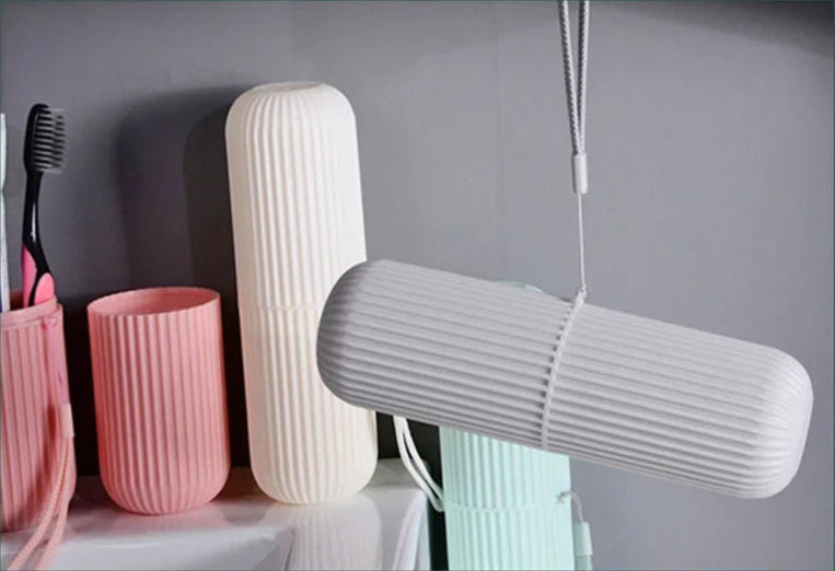 TravelSmilo – L'astuccio da viaggio in silicone per spazzolino e dentifricio