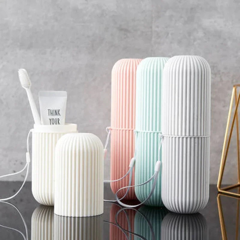 TravelSmilo – L'astuccio da viaggio in silicone per spazzolino e dentifricio